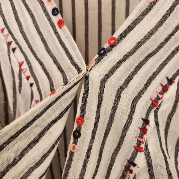 Altar'd State Size Small Striped Cropped Boho Style Blouse - Picture 8 of 12